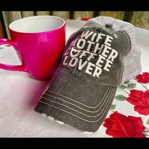 Wife, Mother, Coffee Lover Baseball Cap